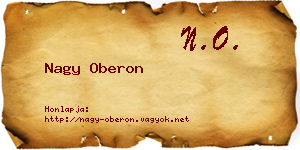 Nagy Oberon névjegykártya
